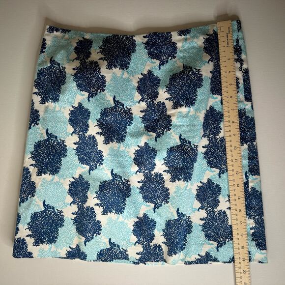 Vineyard Vines Womens Blue Coral Skirt Sz 8 | Nautical Beachy Vacation Preppy - Picture 6 of 9